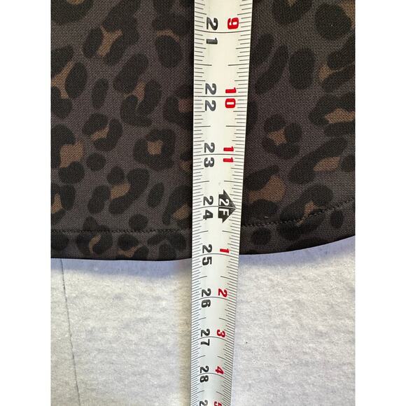 Ann Taylor Long Sleeve Square Neck Animal Print Women Blouse Size Med - Picture 6 of 8